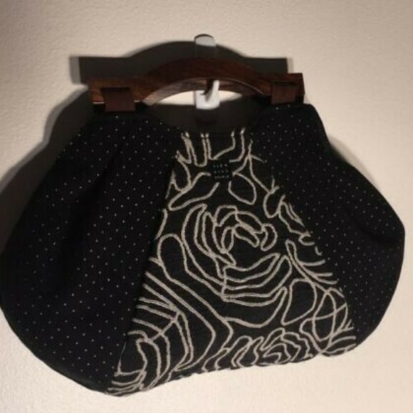 1154 Lill Studio Black/White Or Brown/Greens purse - Picture 5 of 5